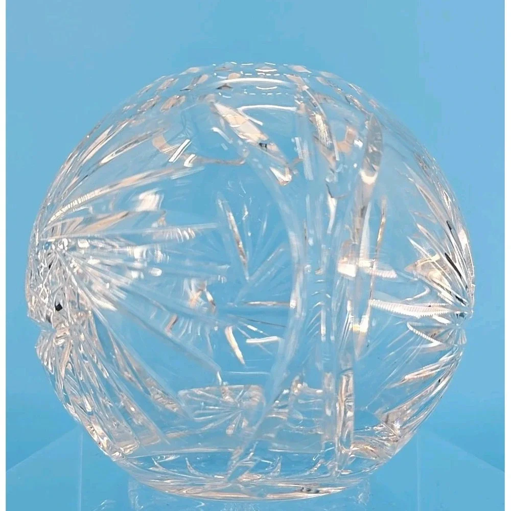 VINTAGE Crystal Rose Bowl Cut 12‎ pointed Star ~ 5